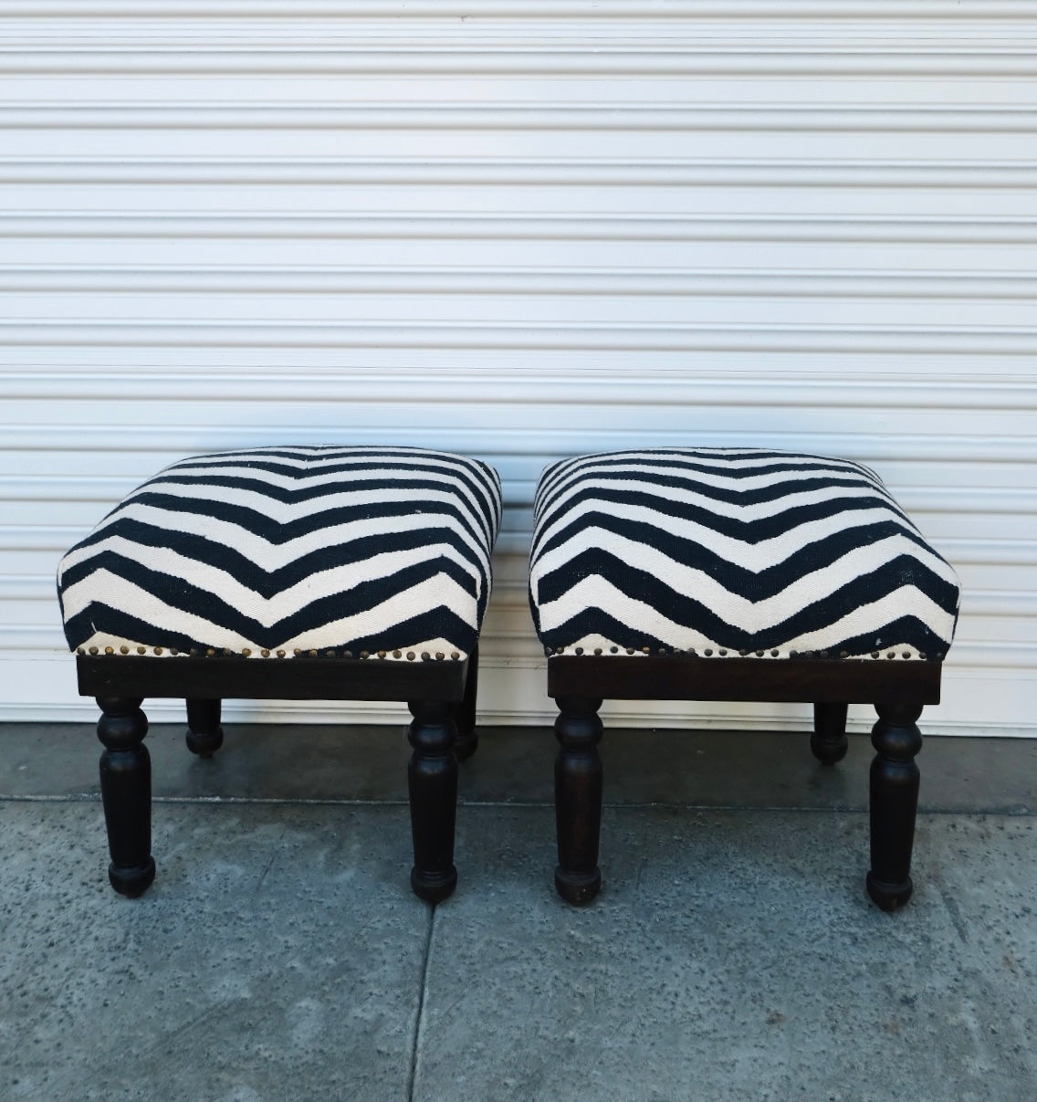 Zebra Footstools (Vintage)