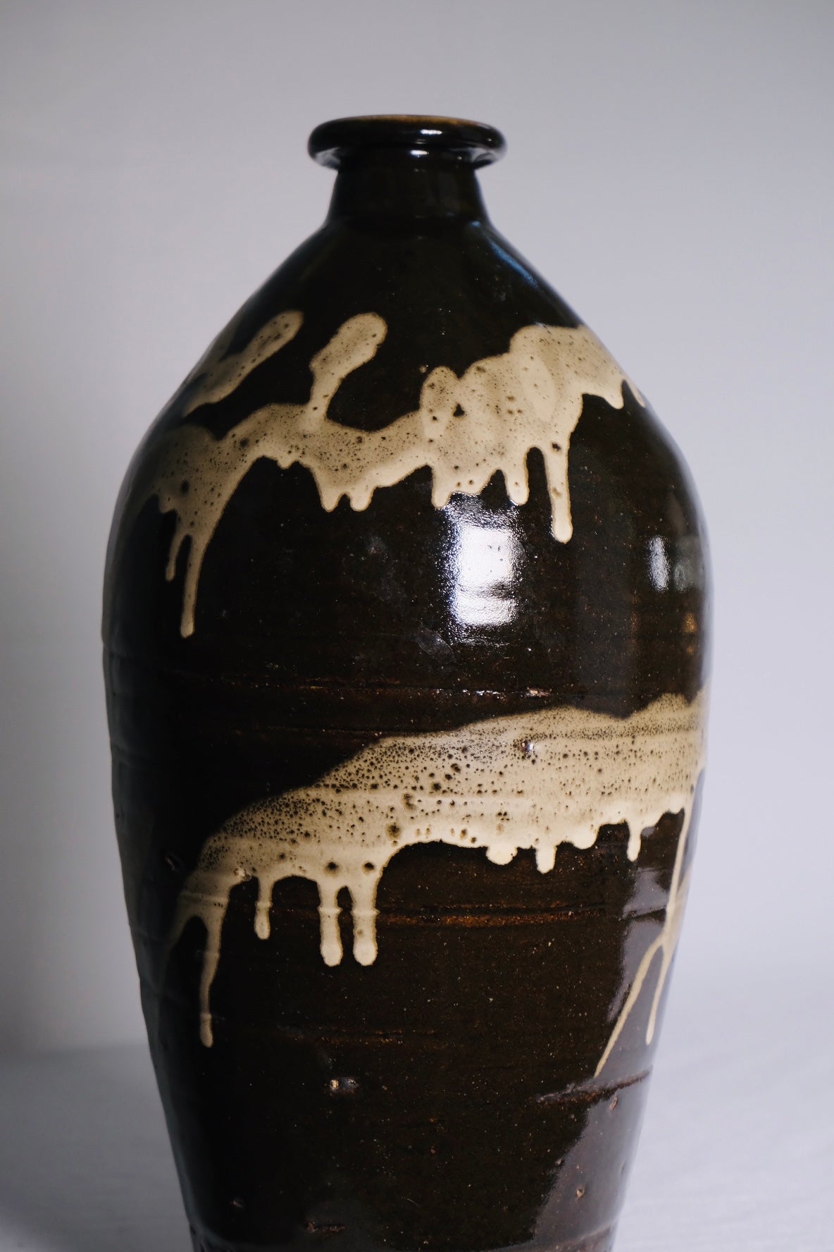 Studio Pottery Glazed Drip Vase