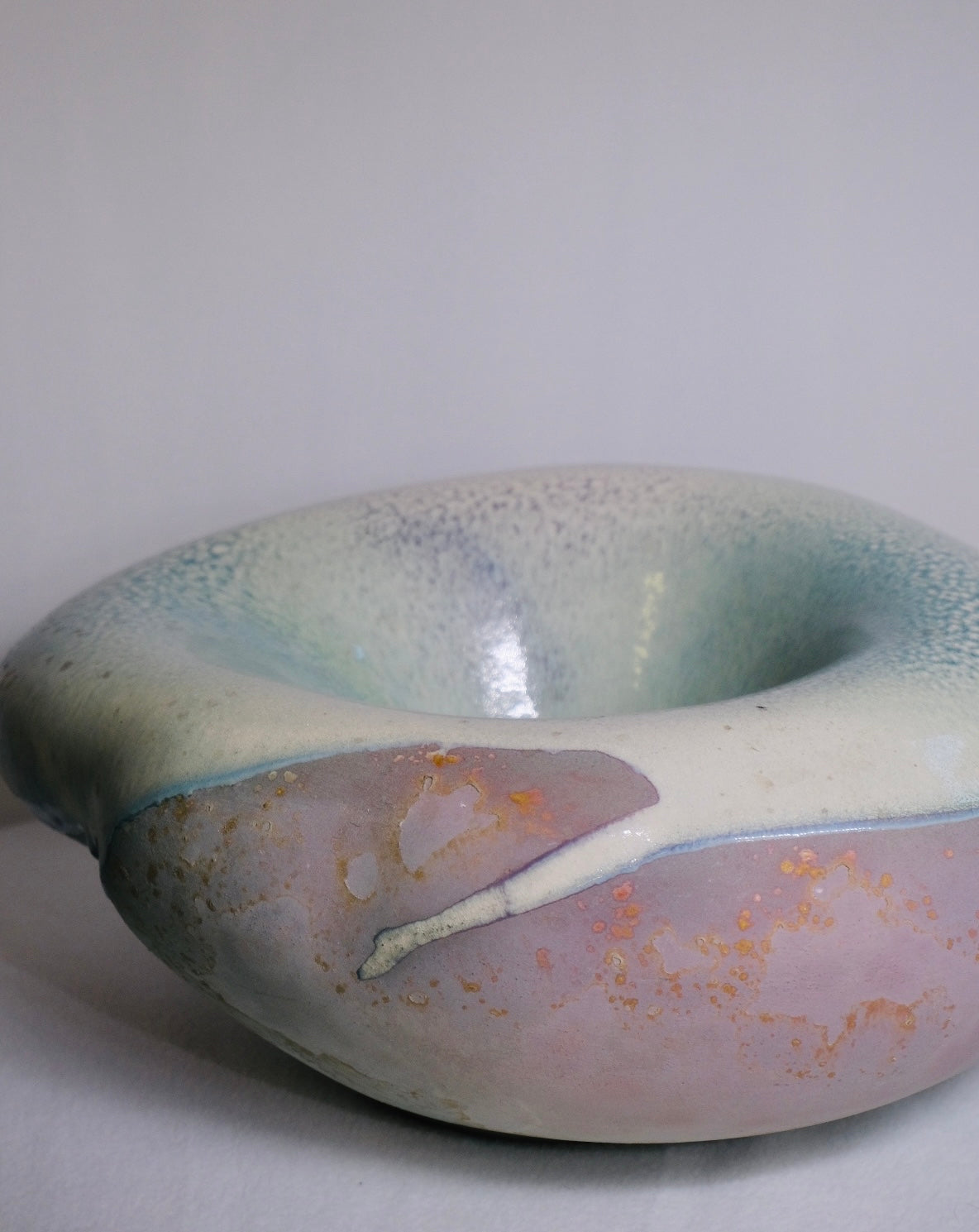 “Tony Evans” Raku Glaze Abstract Bowl