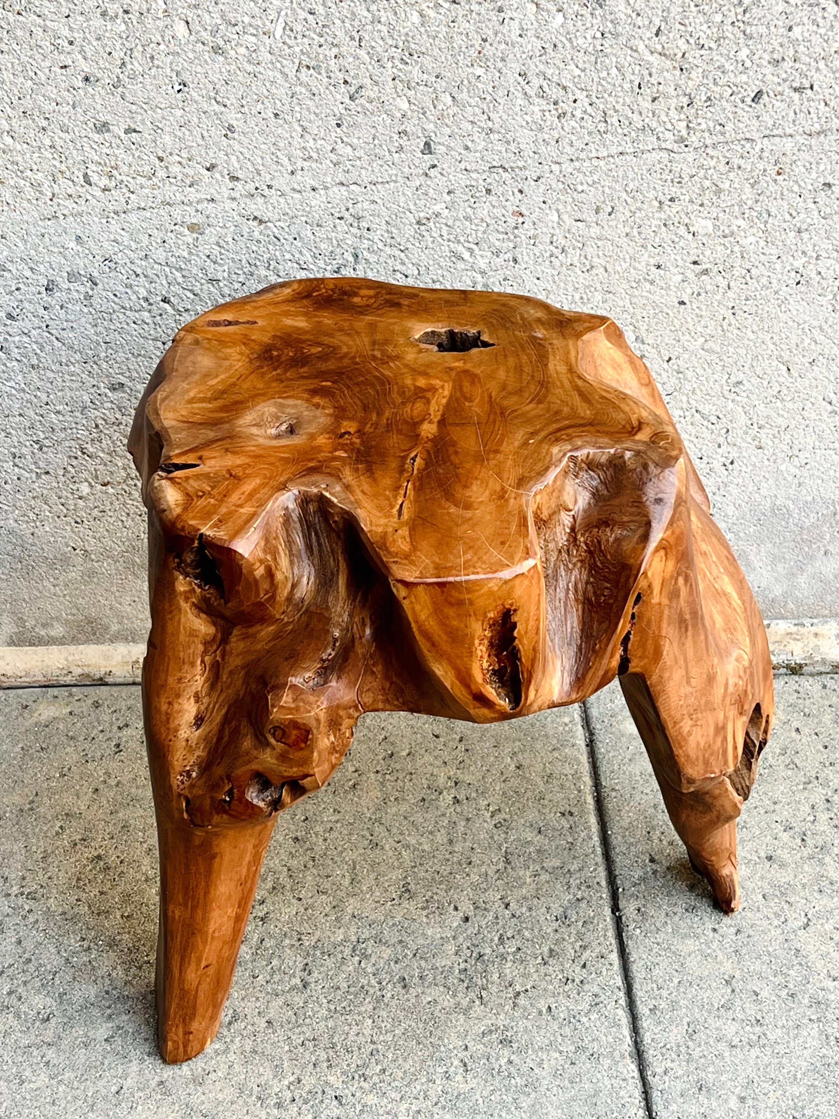 Live Edge Wood Side Table #2