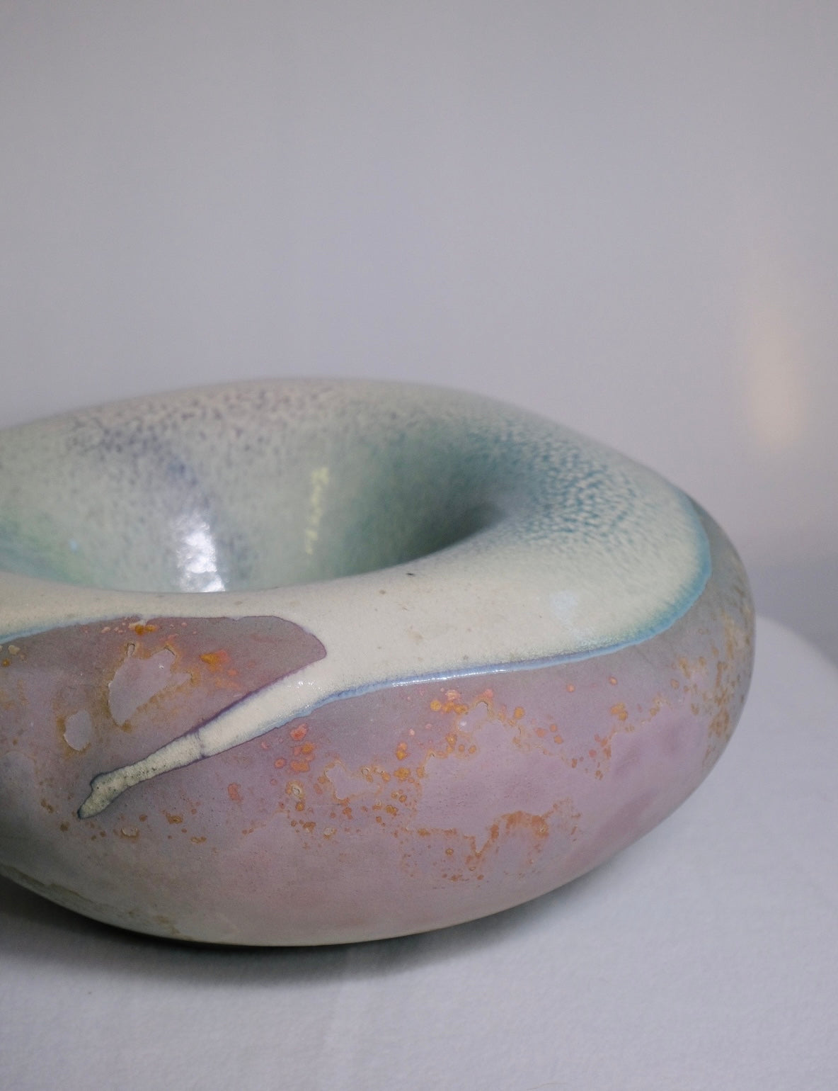 “Tony Evans” Raku Glaze Abstract Bowl