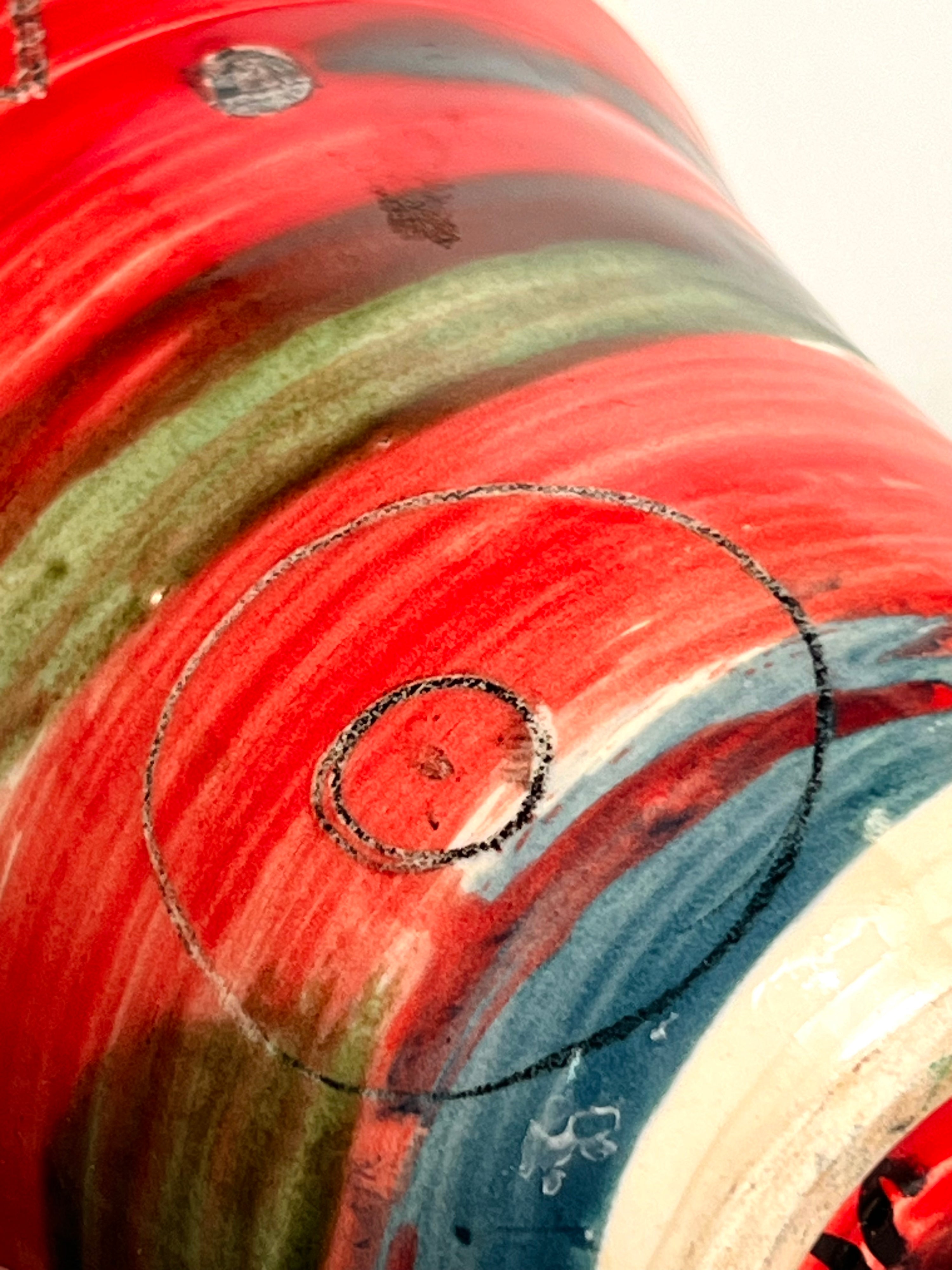 Red Abstract Small Bowl (Vintage)