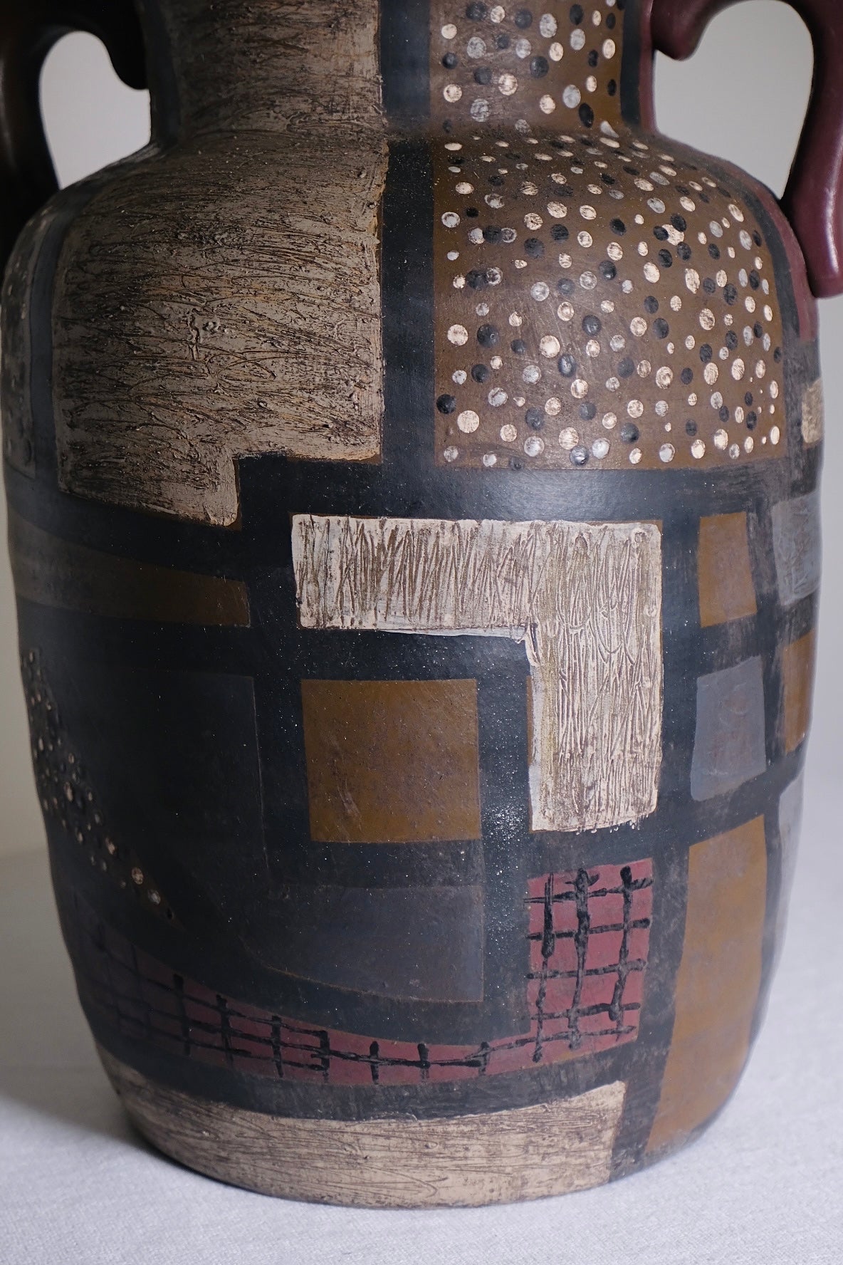 Grecian Inspired Large Patterned Vase