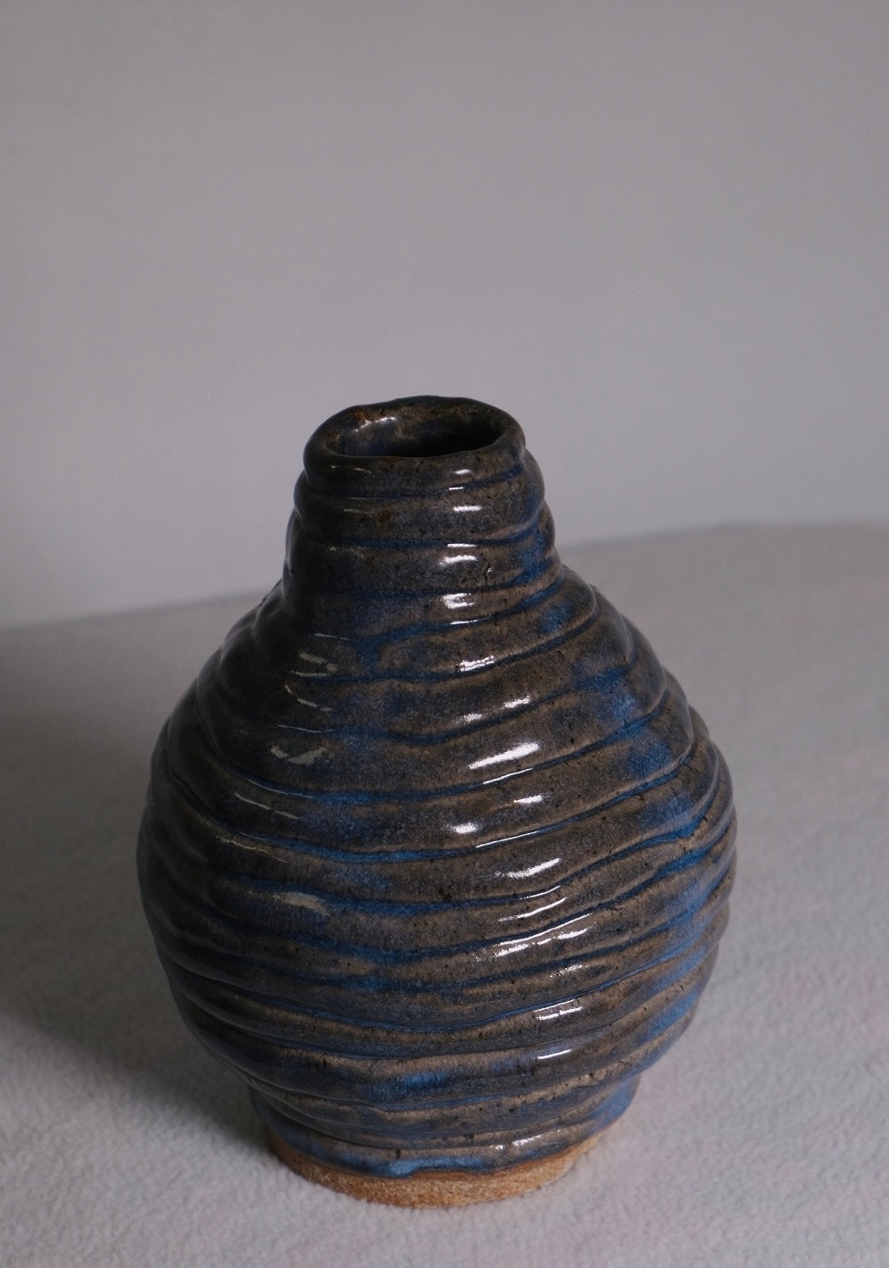 Blue Coil Bud Vase (Vintage)