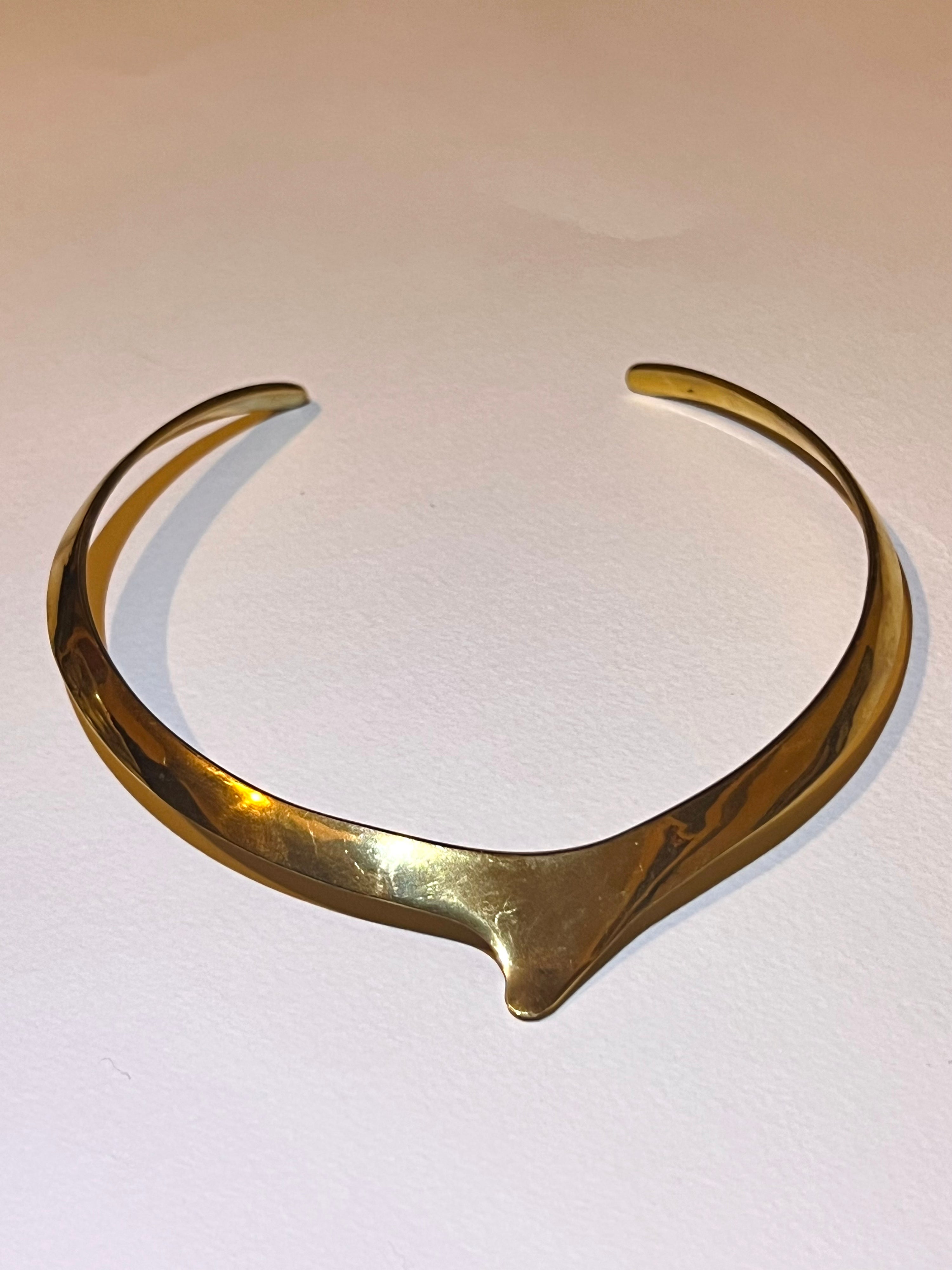 Napier Gold Tone Choker Necklace (Vintage)