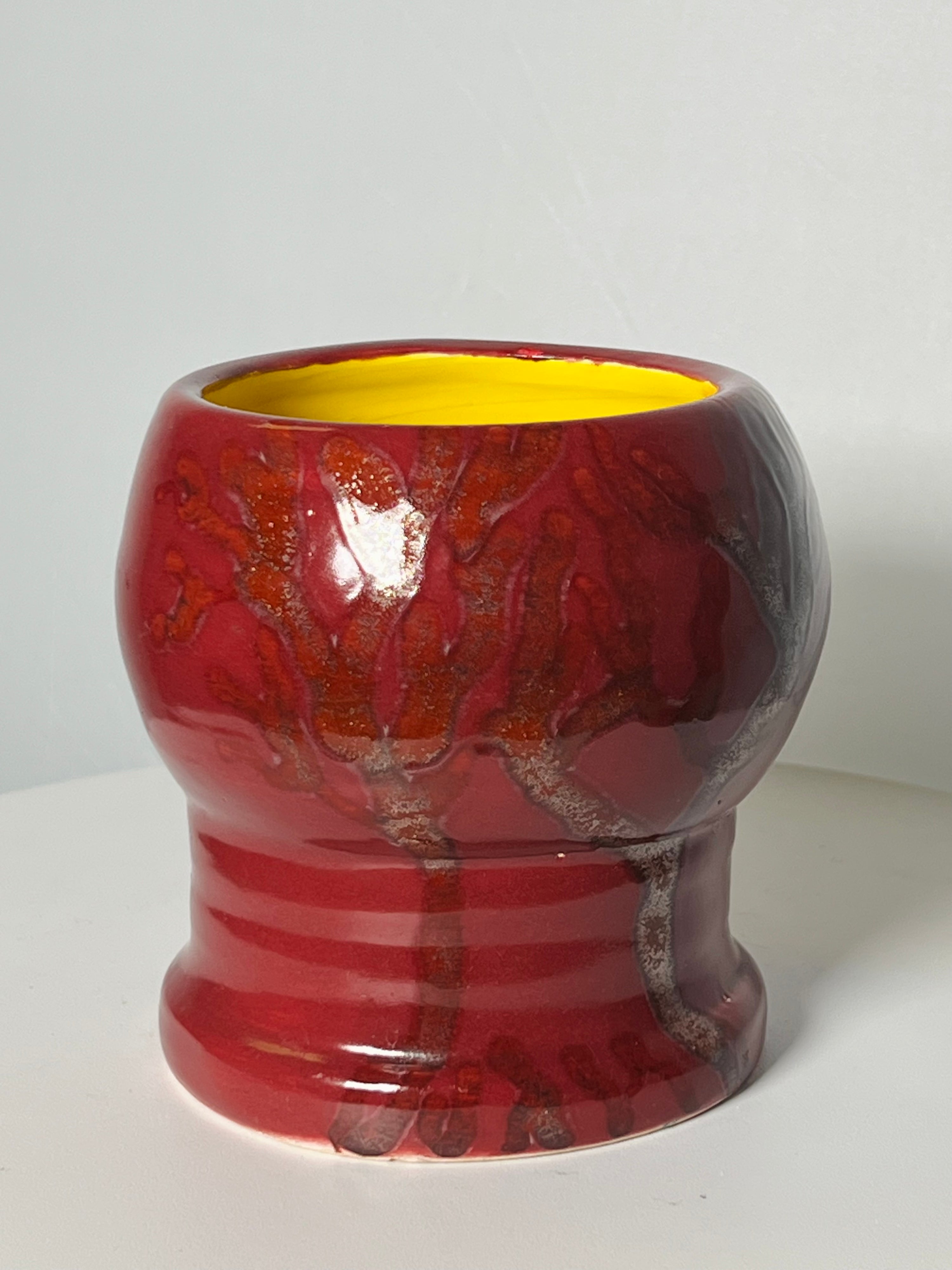 Small Red Retro Vase (Vintage)