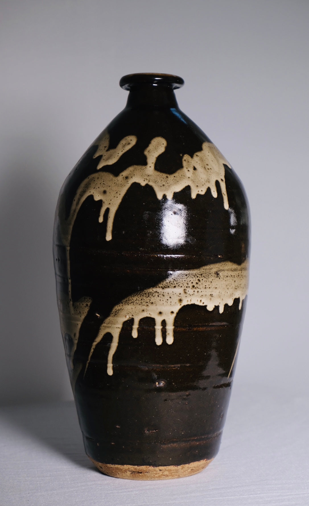 Studio Pottery Glazed Drip Vase