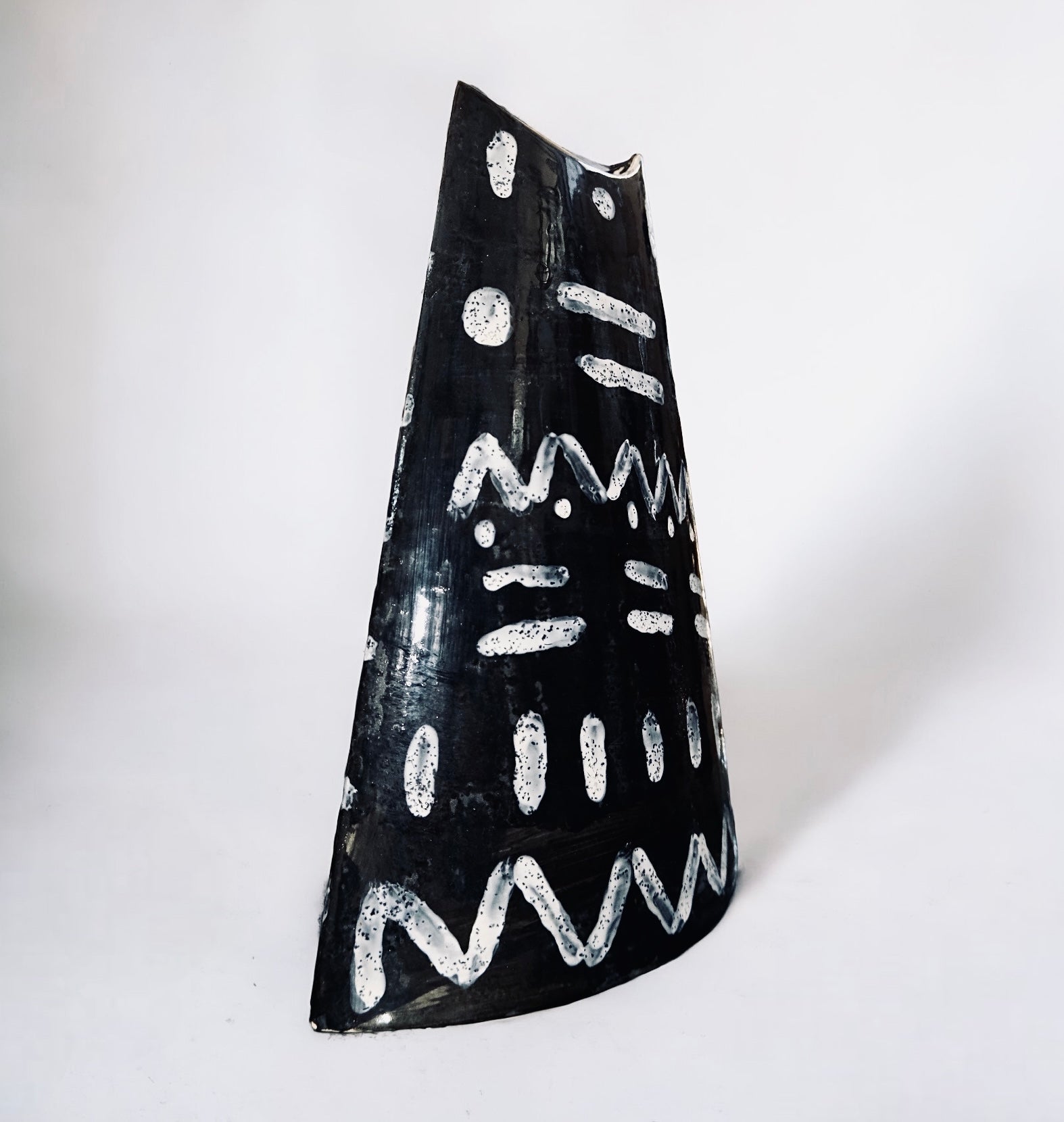 Black and White Pyramid Vase