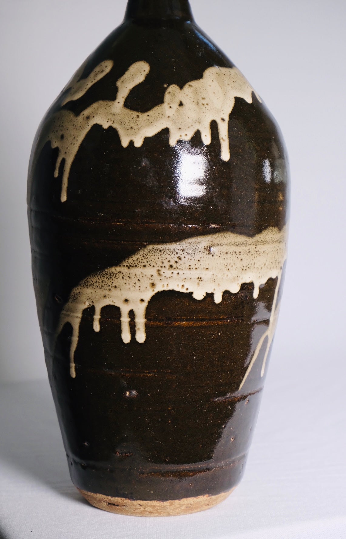 Studio Pottery Glazed Drip Vase