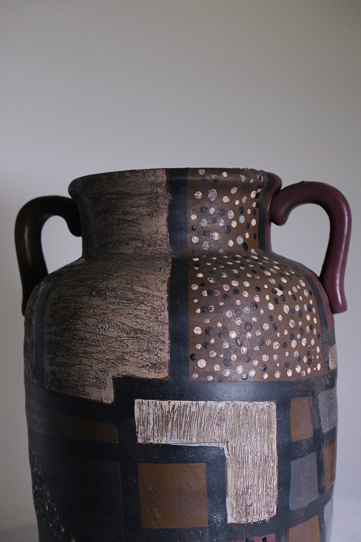 Grecian Inspired Large Patterned Vase