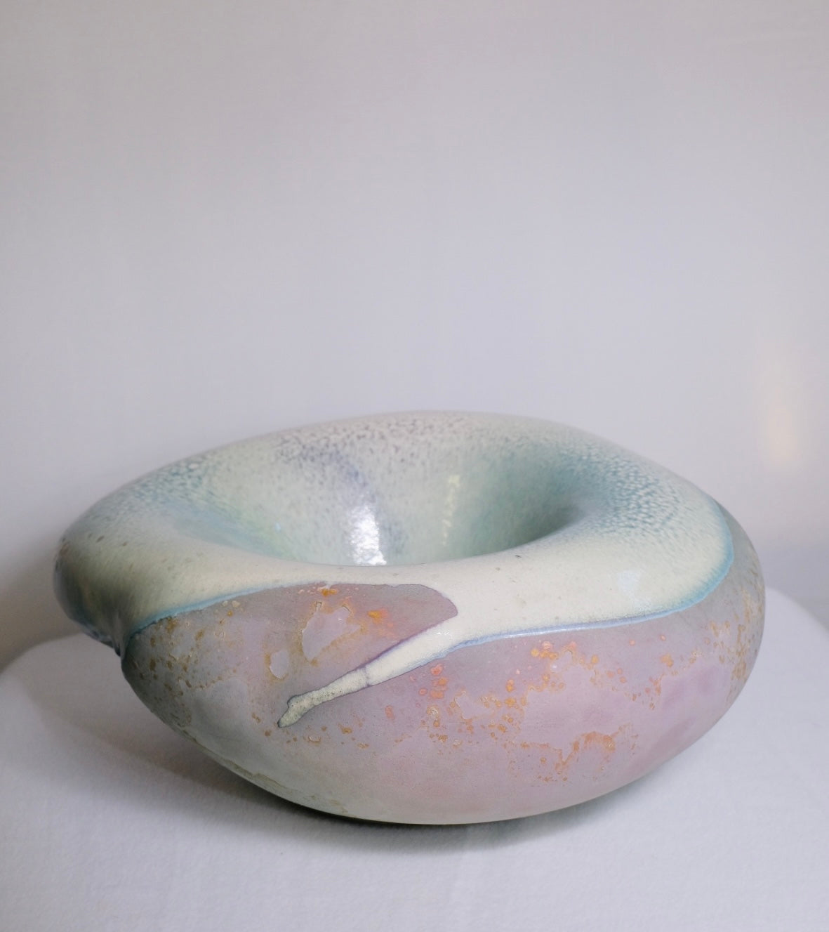 “Tony Evans” Raku Glaze Abstract Bowl