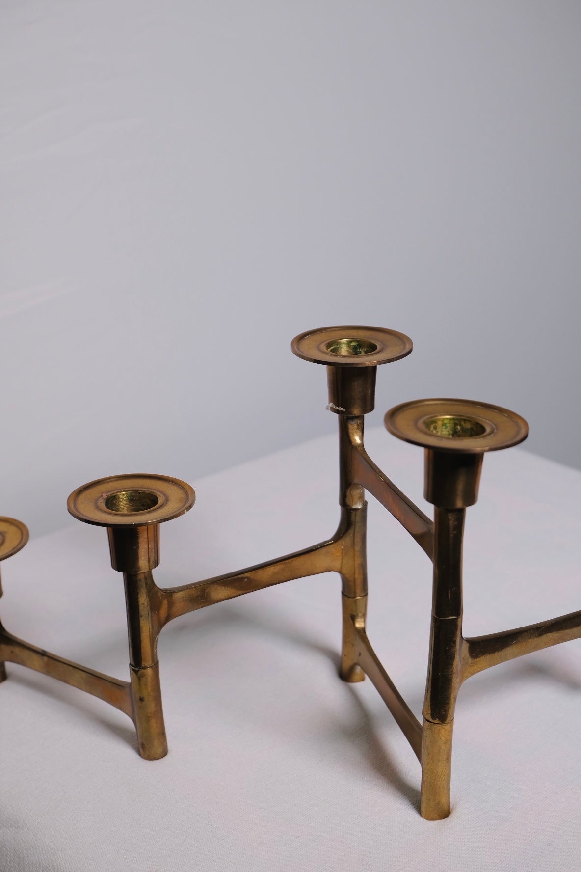 MCM Articulating Brass Candleholder