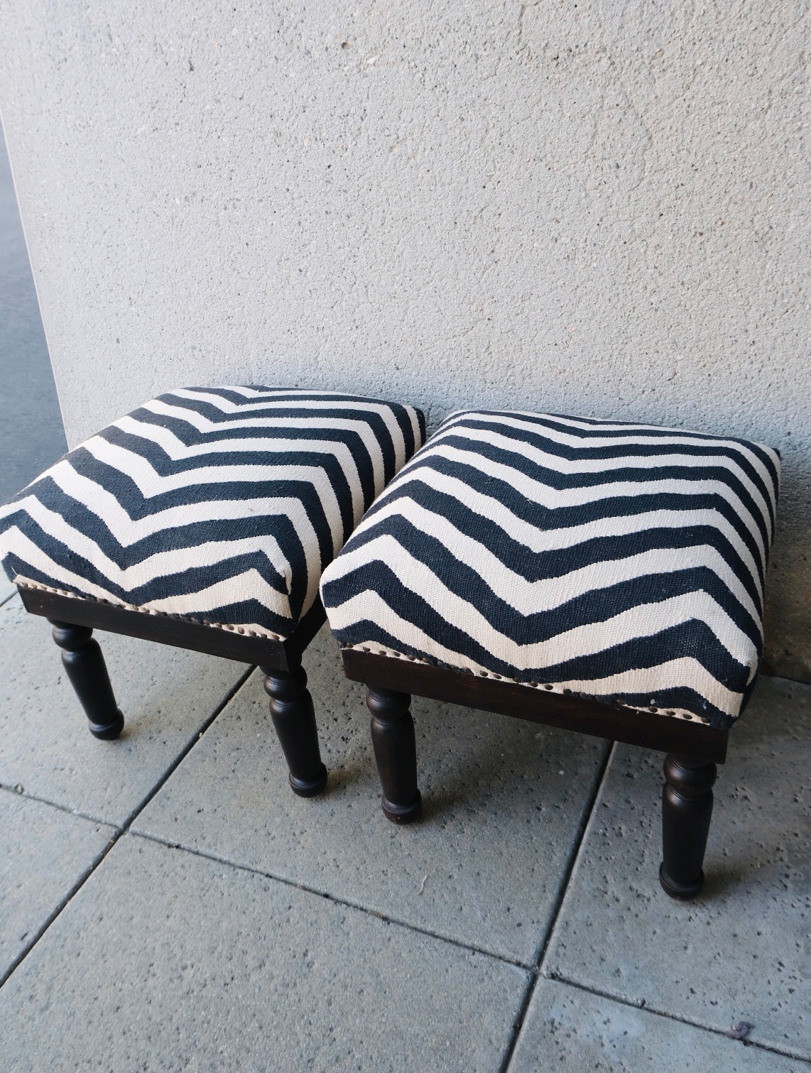 Zebra Footstools (Vintage)