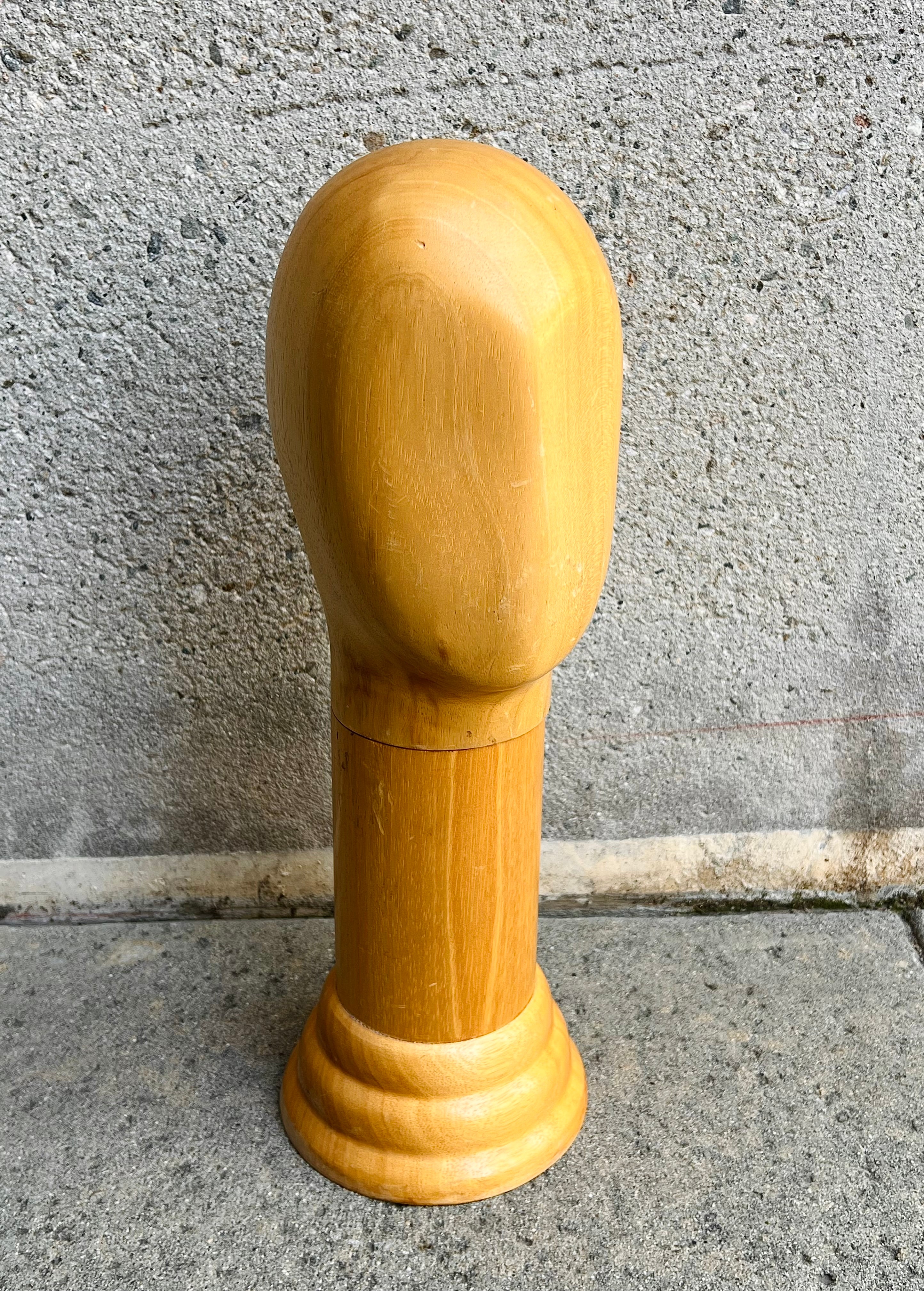 Extra Tall Wood Mannequin Head (Vintage)