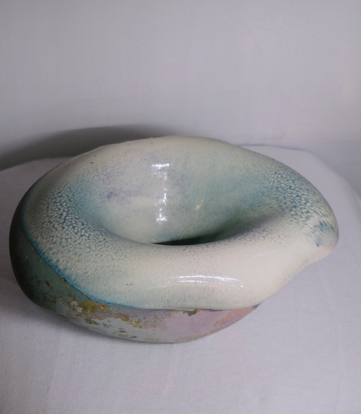 “Tony Evans” Raku Glaze Abstract Bowl