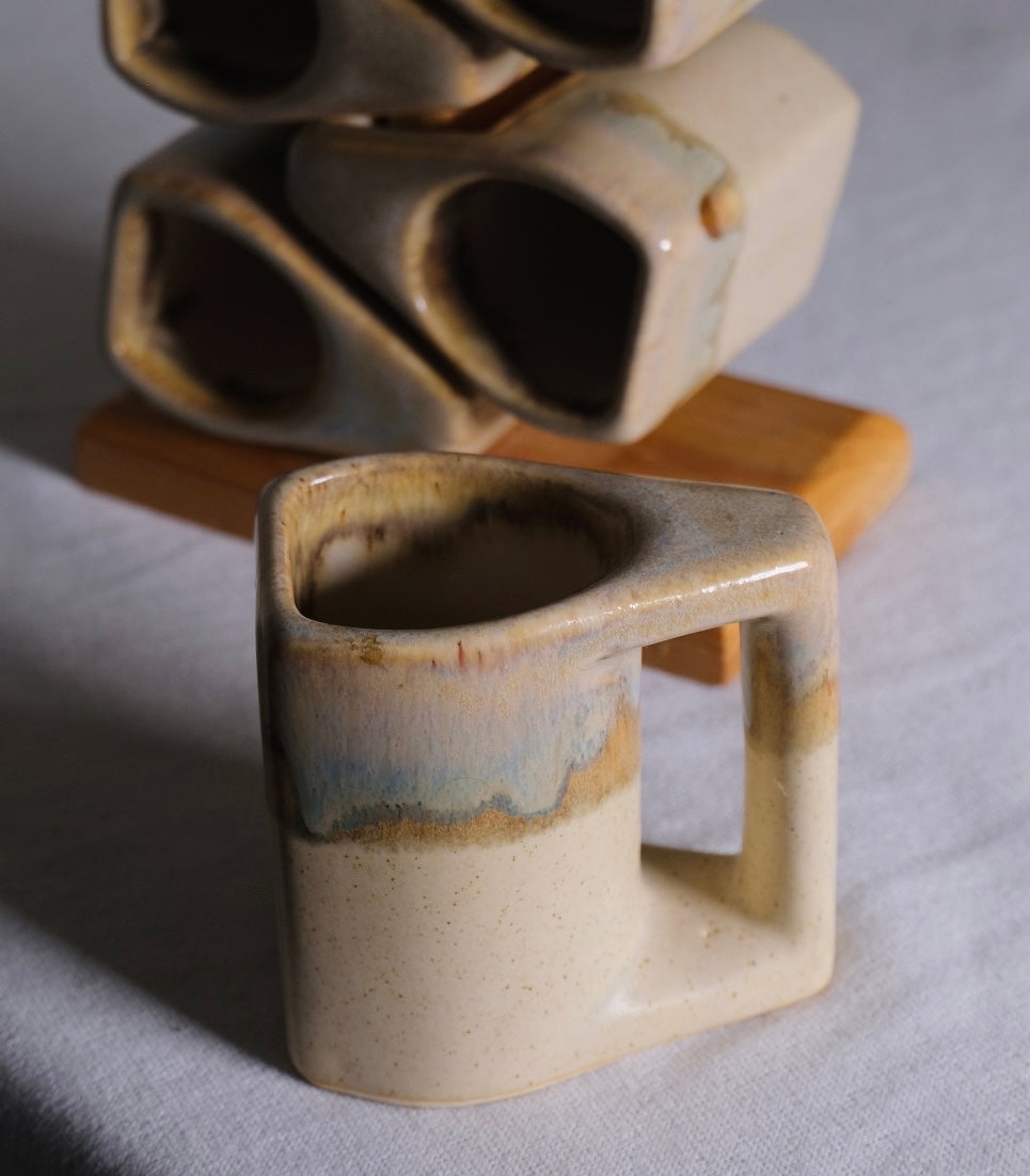 Miniature “Rodolfo Padilla” Drip Glaze Mugs (Vintage)