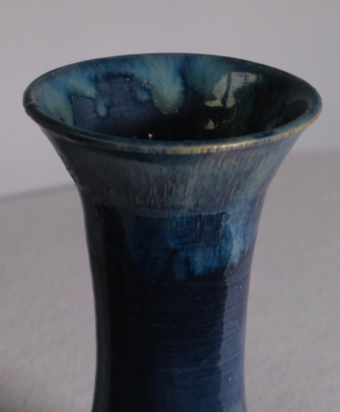 Blue MCM Sleek Glazed Vase (Vintage) (sOLD)