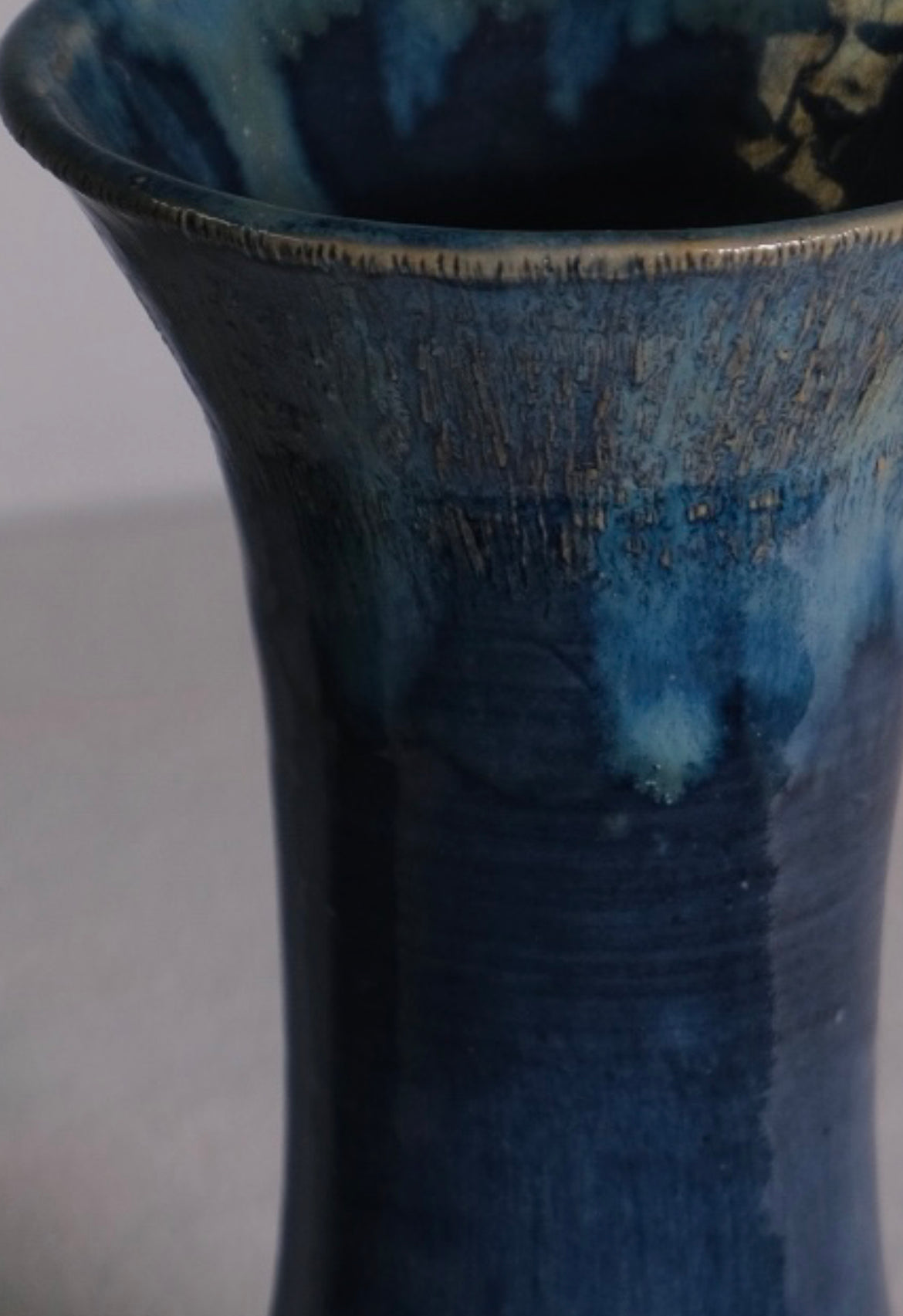 Blue MCM Sleek Glazed Vase (Vintage) (sOLD)