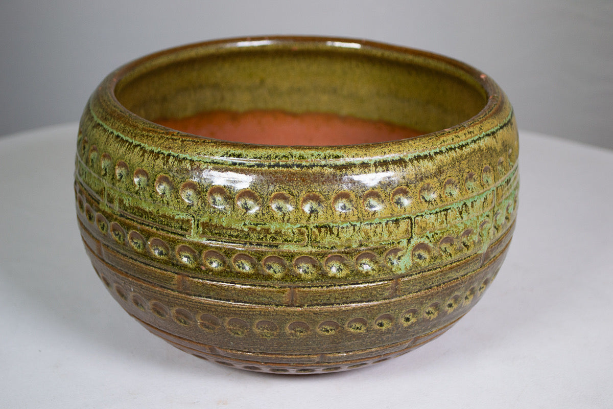 Green Beveled Studio Bowl