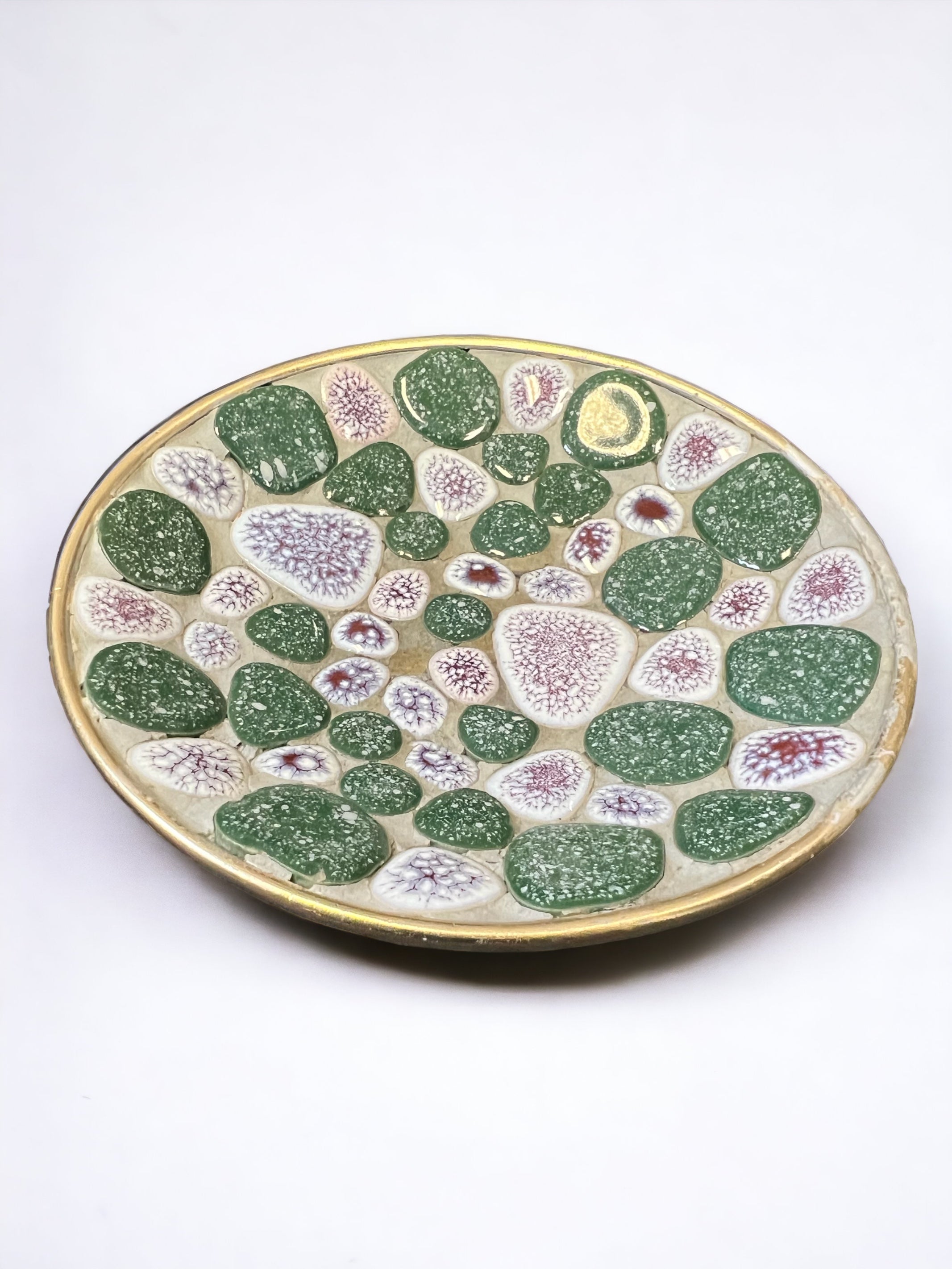 Vintage Green Mosaic Plate