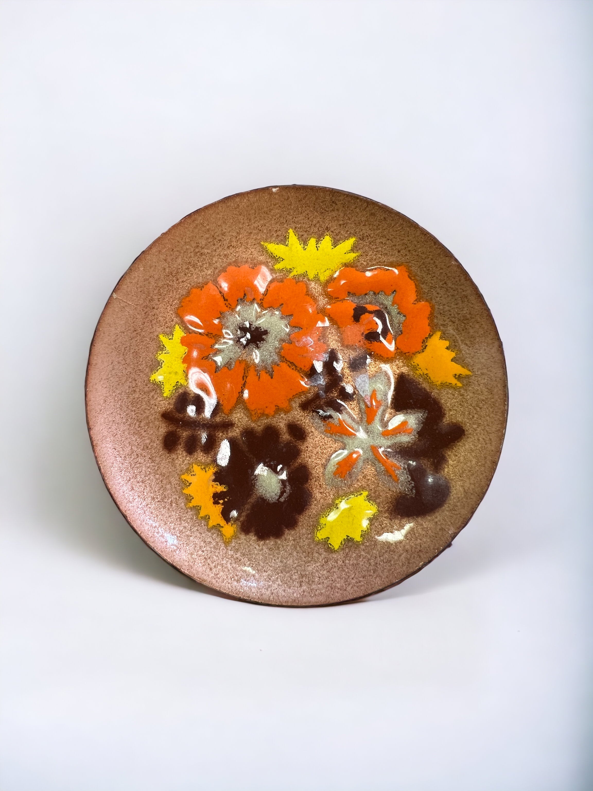 “Annmarie Davidson” Copper Floral Petrie Dish (Pair)