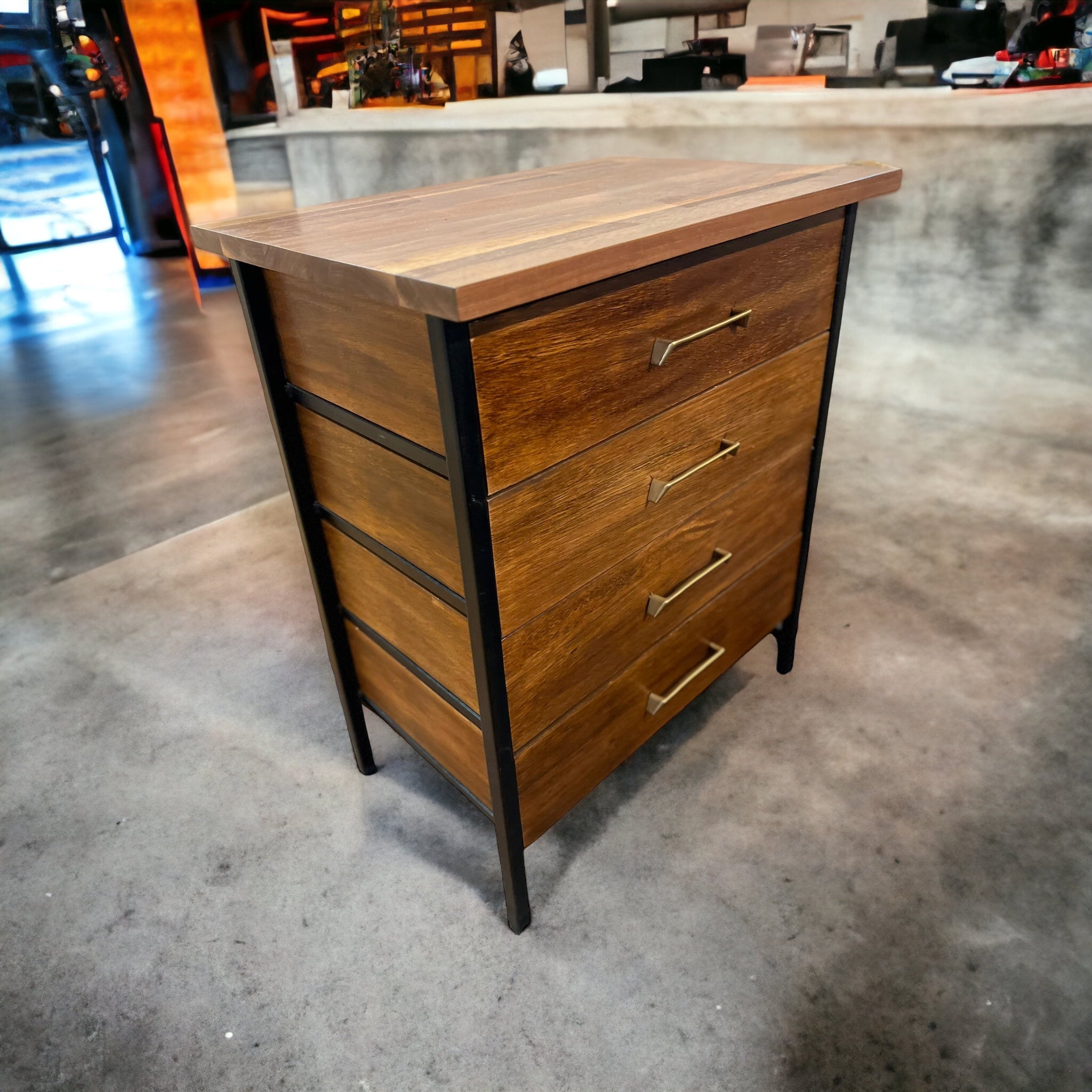 Wooden Mid Century Dresser