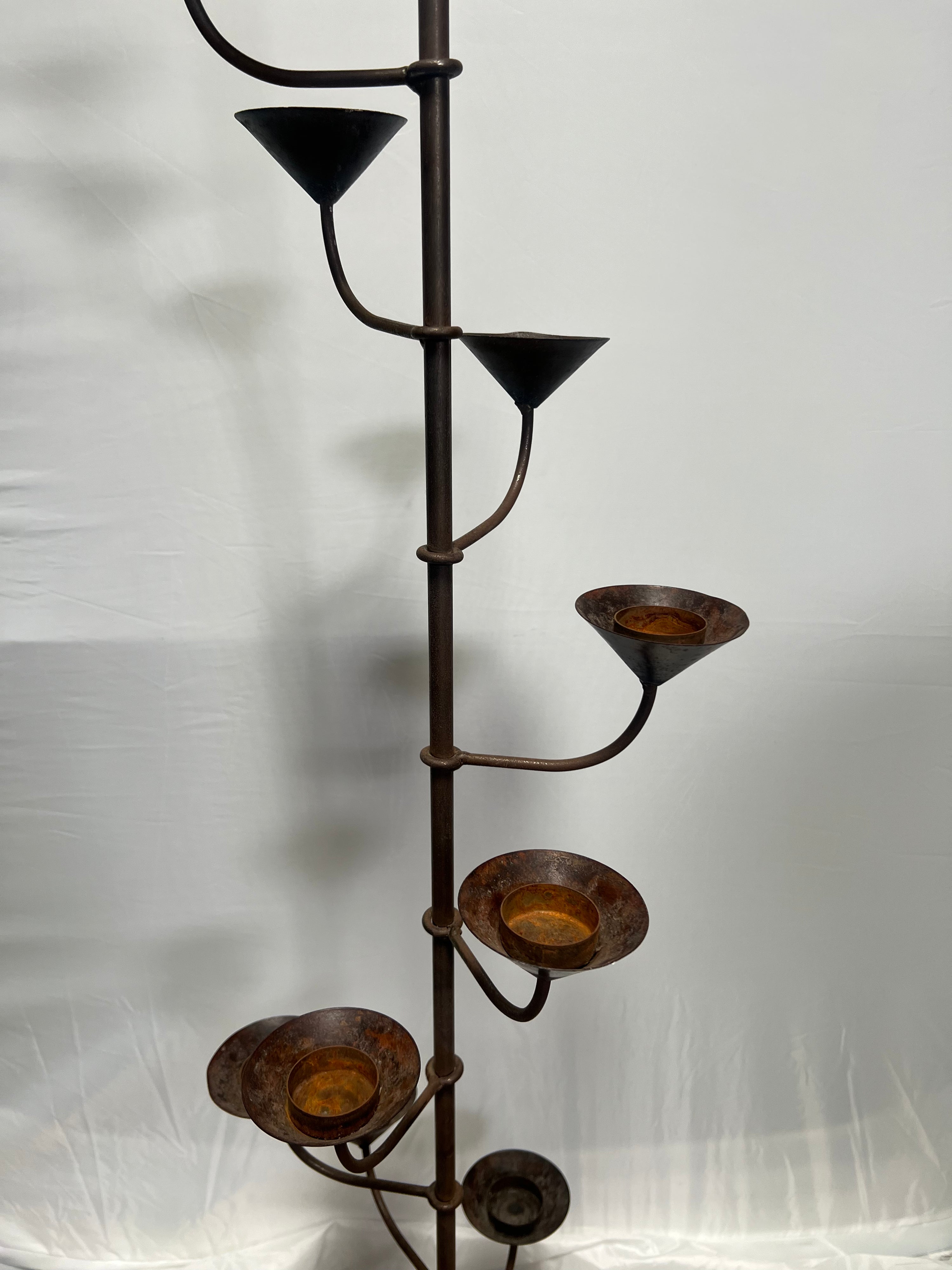 Tall Metal Vintage Floor Candelabra