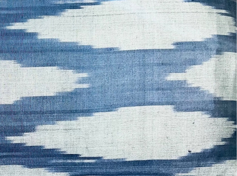 Blue Ikat Pillow