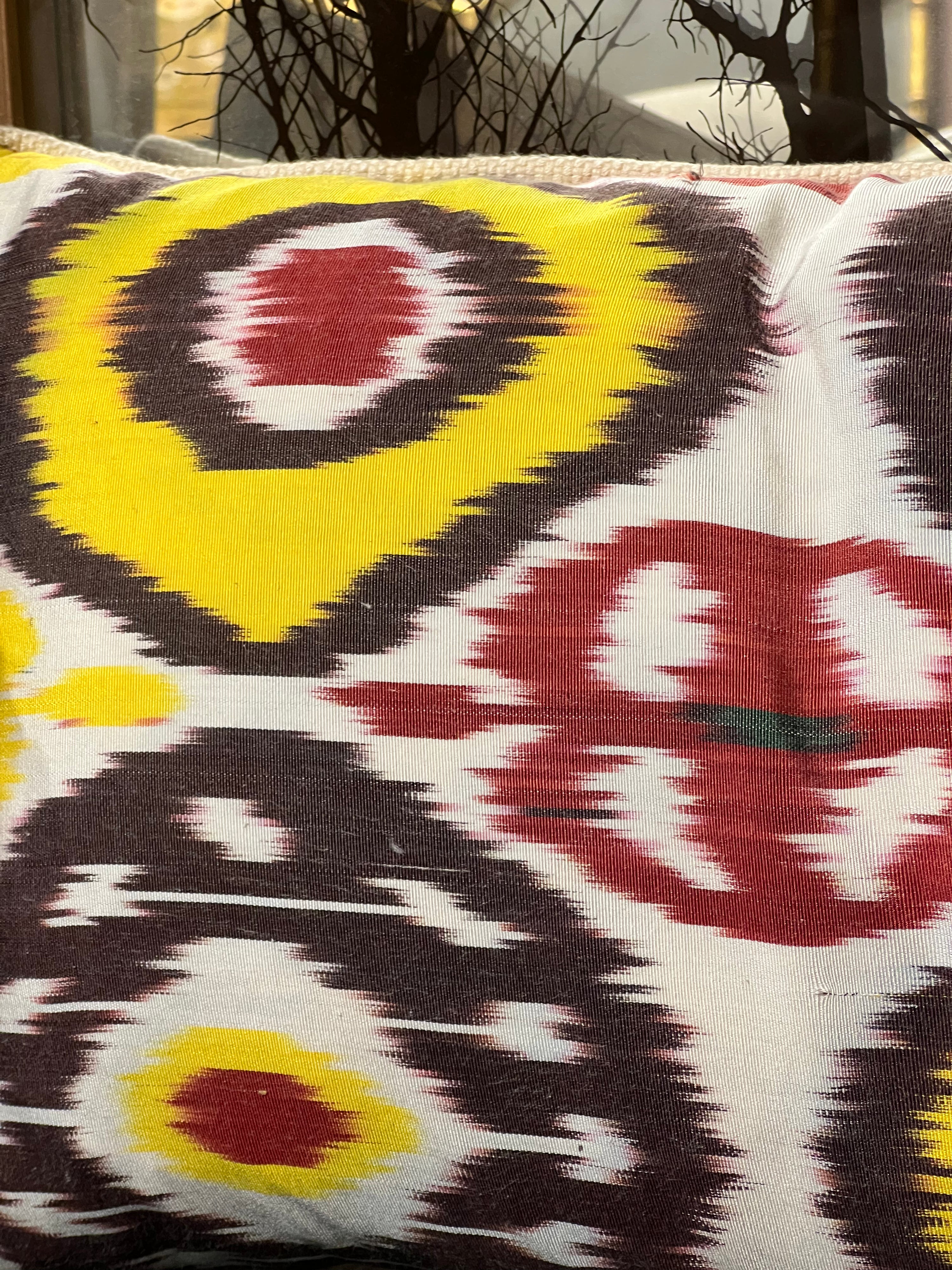 Yellow Ikat Pillow