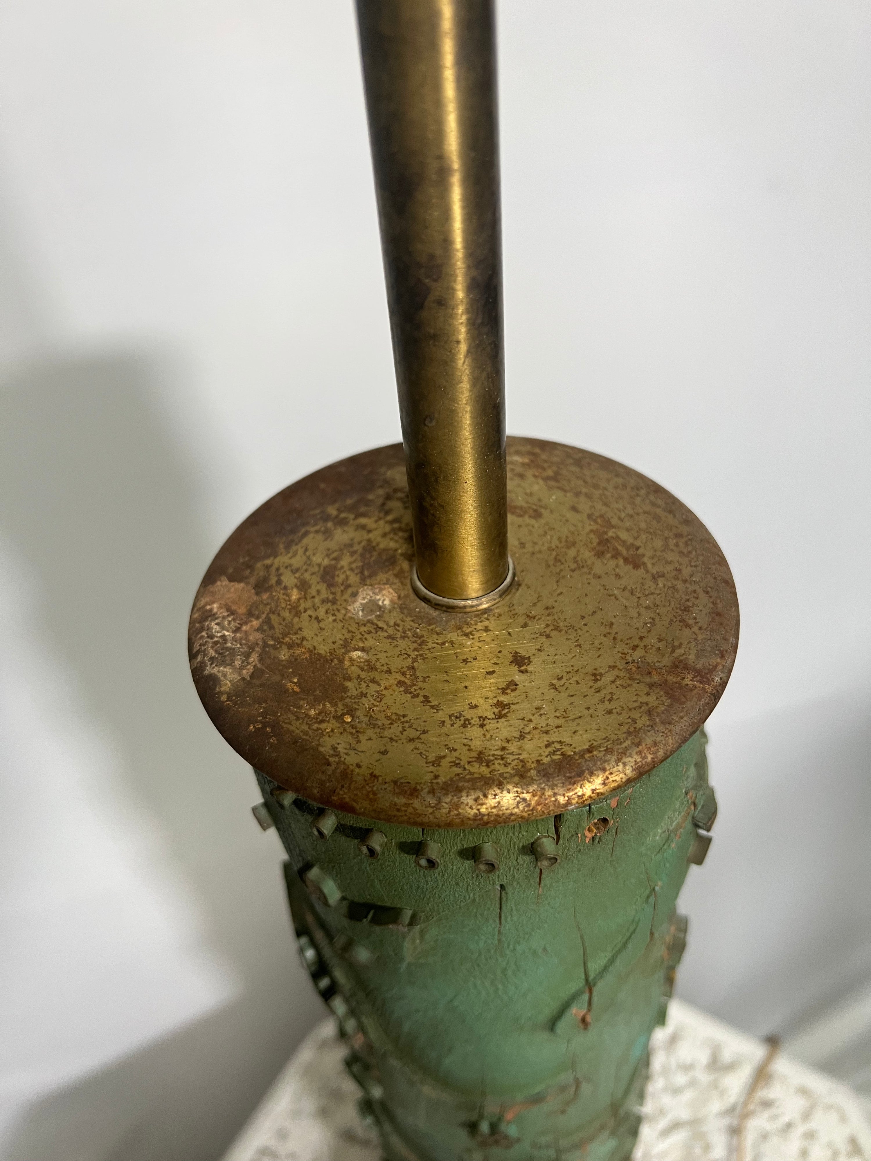 Green Antique Wallpaper Roller Lamp