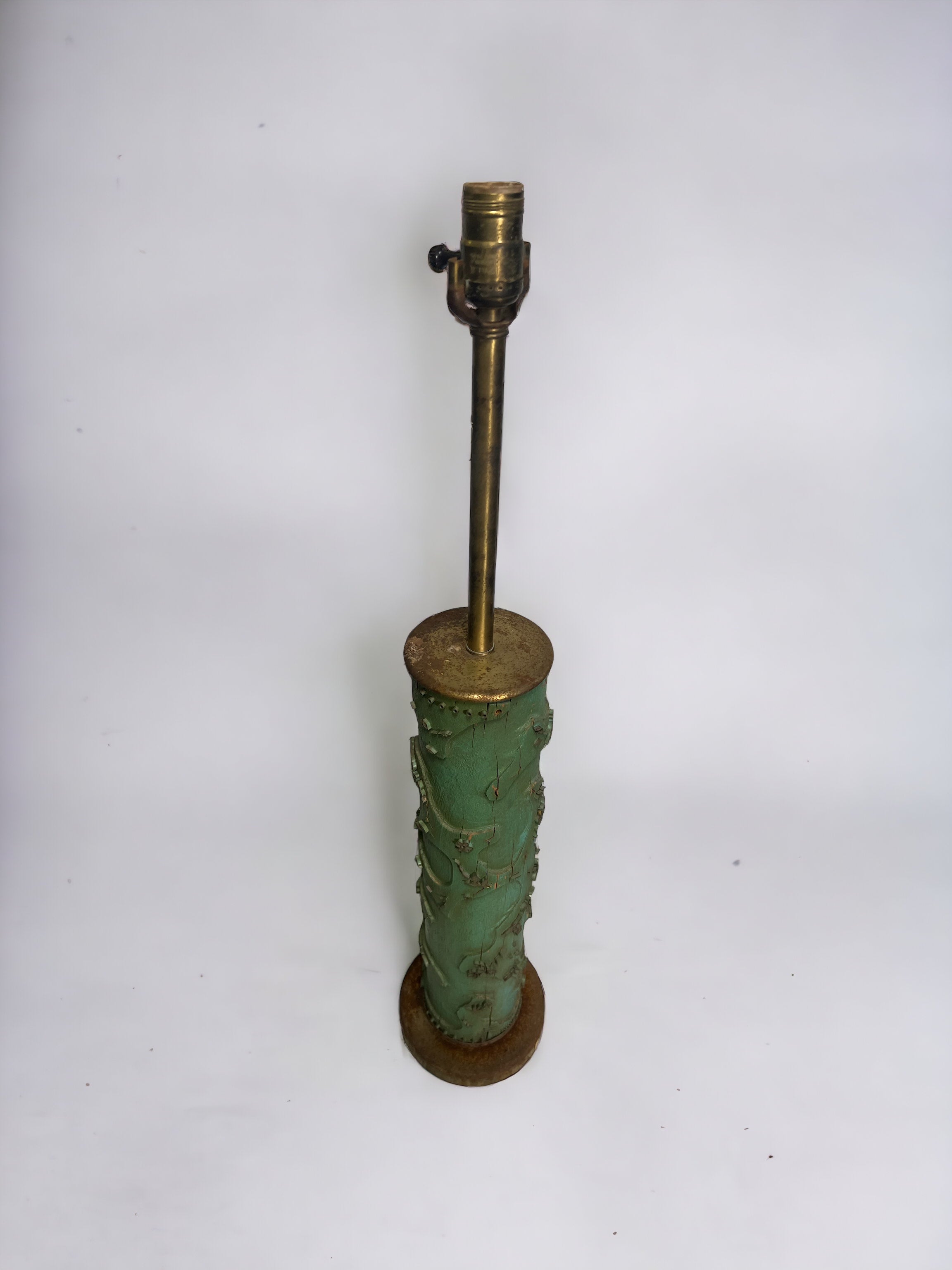 Green Antique Wallpaper Roller Lamp