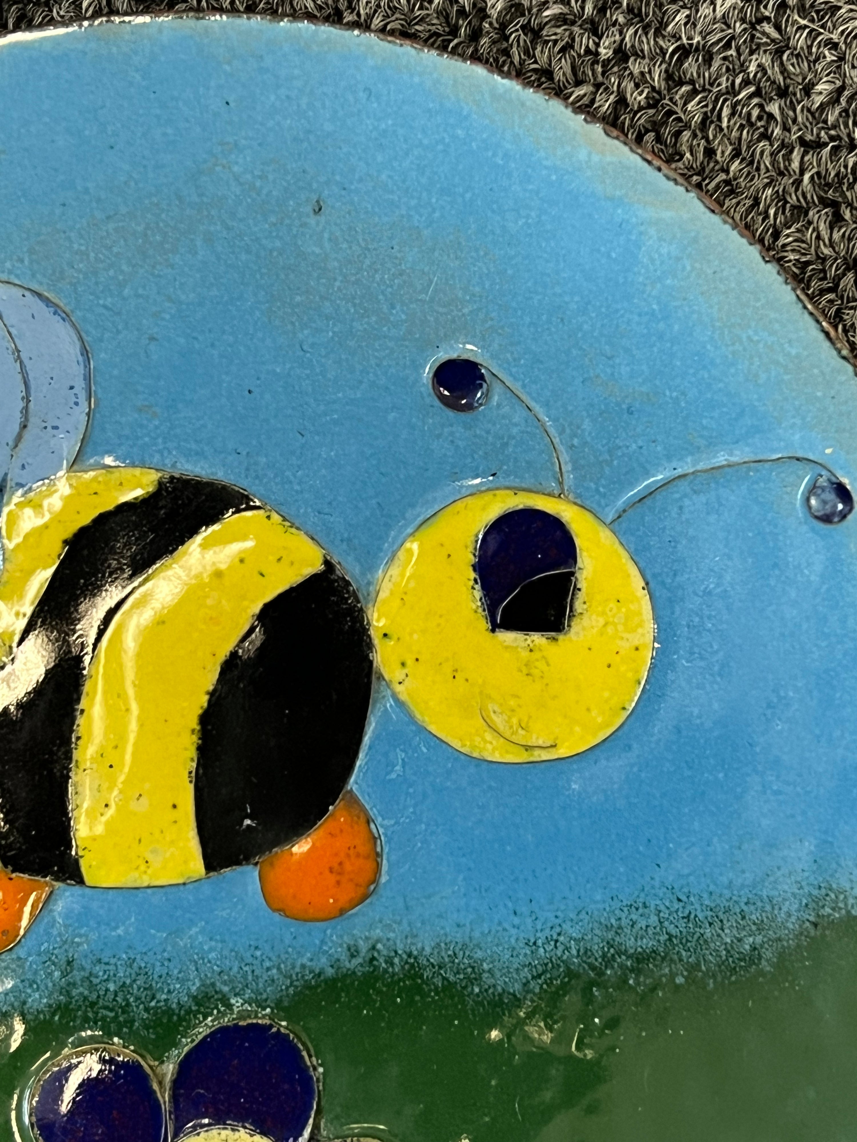 Bee Sky Blue Ceramic Plate